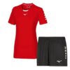 Afbeedling Mizuno Soukyu trainingsset shirt-rood short-zwart