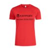 Afbeelding kampioen shirt voorzijde bedrukt kleur shirt rood