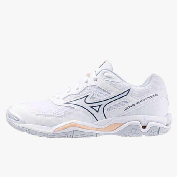 Afbeelding Mizuno Wave Phantom 3 indoorschoen wit/perzik