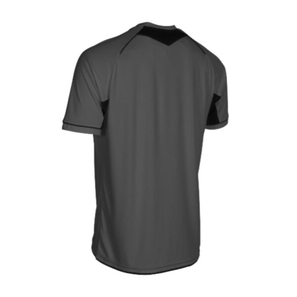 Afbeelding Stanno bergamo referee shirt scheidsrechters shirt korte mouw antraciet/zwart