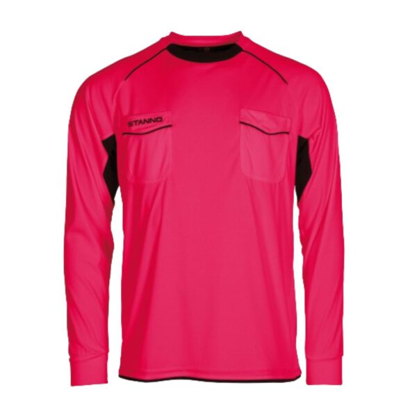 Afbeelding Stanno bergamo referee shirt scheidsrechters shirt lange mouw fuschia