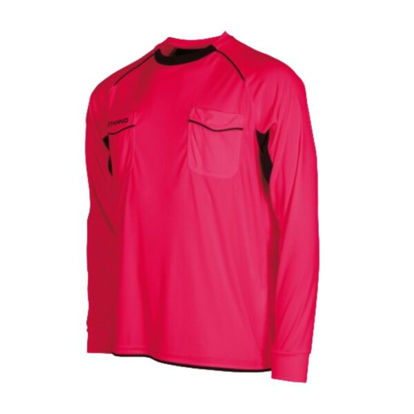 Afbeelding Stanno bergamo referee shirt scheidsrechters shirt lange mouw fuschia