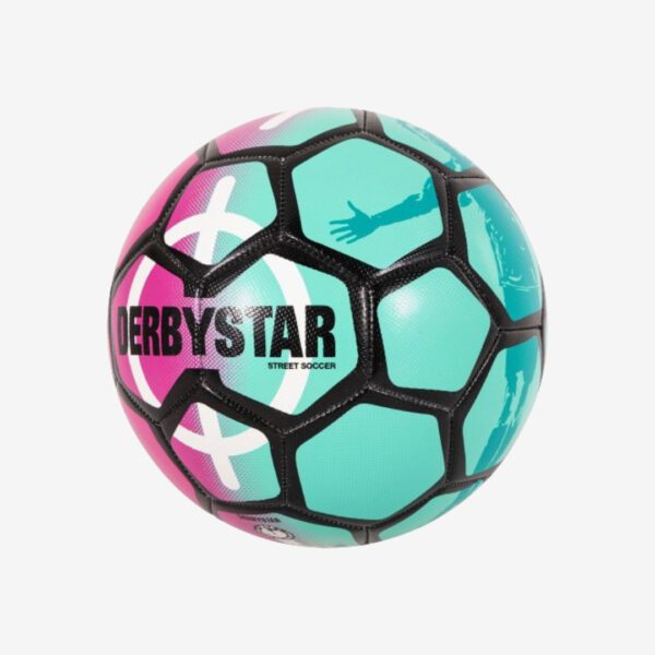 Afbeelding derbystar soccer street ball straatvoetbal mint/roze/zwart