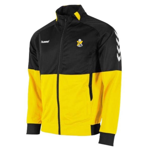 Afbeelding hummel bsvv authentic trainingsjas geel/zwart met logo bsvv