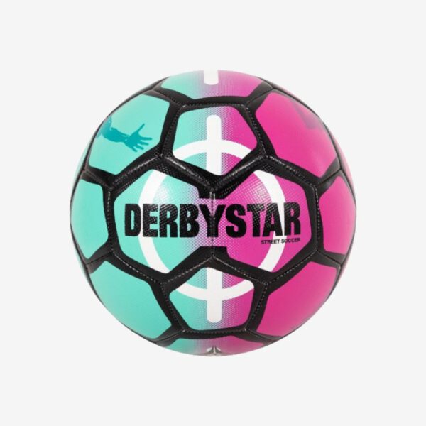 Afbeelding derbystar soccer street ball straatvoetbal mint/roze/zwart