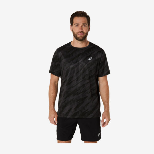 afbeelding Asics Core all over print sportshirt kleur zwart heren