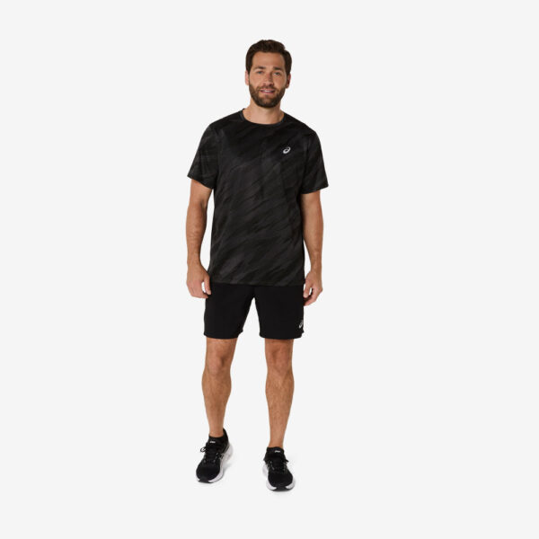 afbeelding Asics Core all over print sportshirt kleur zwart heren