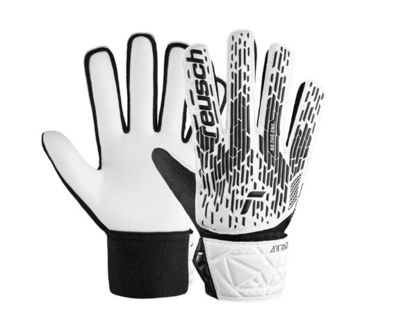 Reusch Attrakt Starter Solid - Keepershandschoenen - Junior - Zwart/Wit - Afbeelding 2