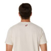 Afbeelding Asics chest logo korte mouw sportshirt heren creme/rood