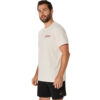 Afbeelding Asics chest logo korte mouw sportshirt heren creme/rood