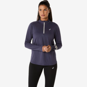 Afbeelding Asics icon hardloopshirt met rits dames paarsmist