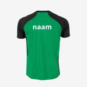 Afbeelding Hummel Authentic sportshirt heren groen/zwart met naam op achterzijde